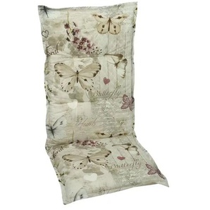 GO-DE Auflage Sommerfugl - beige - Materialmix - 50 cm - 6 cm | Möbel Kraft