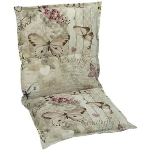 GO-DE Auflage Sommerfugl - beige - Materialmix - 50 cm - 6 cm | Möbel Kraft
