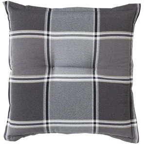GO-DE Hockerauflage  Cloud - grau - Buntgewebe, 65% Baumwolle, 35% Polyester - 50 cm - 9 cm | Möbel Kraft