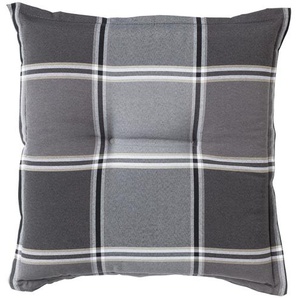 GO-DE Hockerauflage  Cloud ¦ grau ¦ Buntgewebe, 65% Baumwolle, 35% Polyester ¦ Maße (cm): B: 50 H: 9