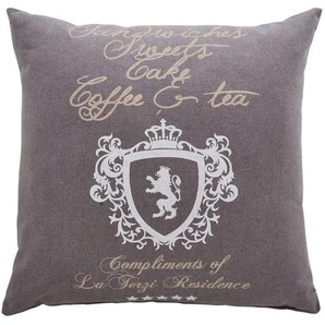 GO-DE Zierkissen  Klara ¦ grau ¦ Maße (cm): B: 48