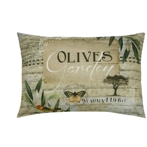 GO-DE Zierkissen Sophia - grün - Materialmix - 40 cm | Möbel Kraft