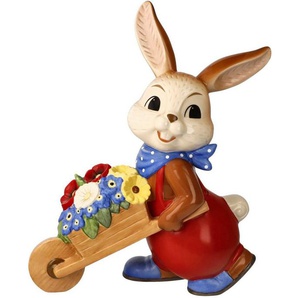 Goebel Osterhase So schön ist der Frühling (1 St), Sammelfigur, Hasenjunge mit Schubkarre und Blumen