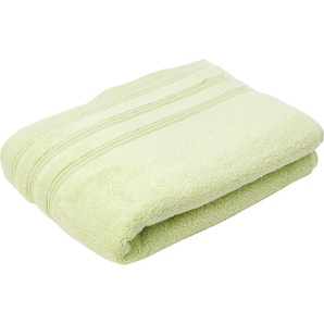 Badetuch GÖZZE Monaco Handtücher Gr. B/L: 70 cm x 140 cm (1 St.), grün (hellgrün) Badetücher Handtücher Uni Farben, mit gewellter Bordüre, reine Baumwolle