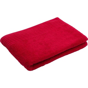 Duschtuch GÖZZE Hamburg Handtücher (Packung) Gr. B/L: 70 cm x 140 cm (1 St.), rot Badetücher moderne Uni Farben, mit strukturierter Bordüre, reine Baumwolle