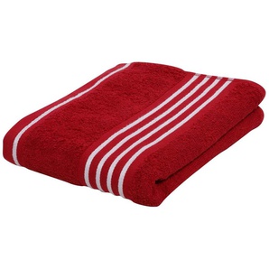 Handtuch GÖZZE Rio Handtücher Gr. B/L: 50 cm x 100 cm (2 St.), rot (bordeaux) Handtücher im Set, mit frischer Streifenbordüre