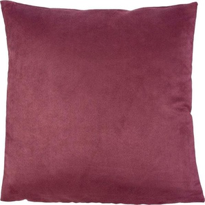 Kissenhüllen GÖZZE Alcatraz Kissenbezüge Gr. B/L: 50 cm x 50 cm, 2 St., Polyester, rosa (altrosa) Kissenbezüge uni in Wildlederoptik