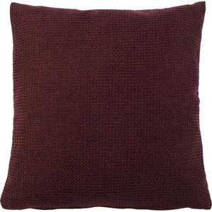 Kissenhüllen GÖZZE Dallas Kissenbezüge Gr. B/L: 50 cm x 50 cm, 2 St., Polyester, rot (bordeaux) Kissenbezüge uni in vielen Farben