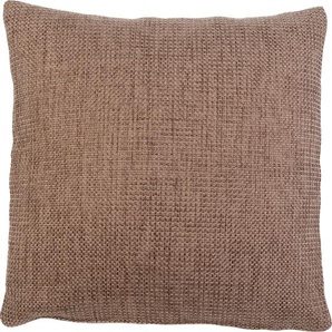 Kissenhüllen GÖZZE Dallas Kissenbezüge Gr. B/L: 60 cm x 60 cm, 2 St., Polyester, grau (taupe) Kissenbezüge uni in vielen Farben