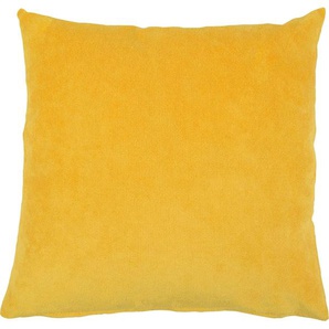 Kissenhüllen GÖZZE Muri Kissenbezüge Gr. B/L: 60 cm x 60 cm, 2 St., Polyester, gelb Kissenbezüge uni in vielen Unifarben