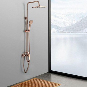 Gojoy - Dusche Wasserhahn Dusche Set Handheld Dusche Regen Dusche Overhead Dusche Mischbatterie Dusche Dusche System Rose Gold