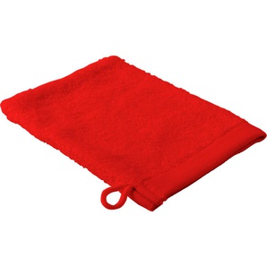 Waschhandschuh GOLD-LINE Waschlappen Gr. B/L: 16 cm x 22 cm, rot Waschhandschuhe Waschlappen
