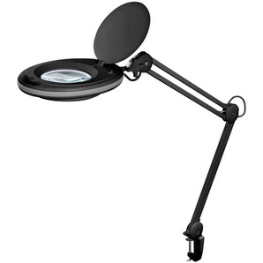 GOOBAY LED-Klemm-Lupenleuchte, 8 W, 650 lm, 1,75x Vergrößerung, schwarz 64989