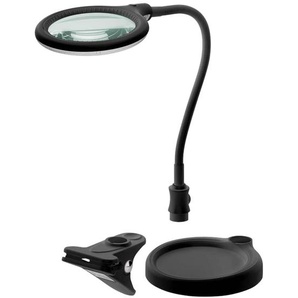 GOOBAY LED Stand-/Klemm-Lupenleuchte, 6W, 480lm, 1,75x Vergrößerung, schwarz 64990