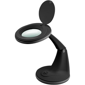 GOOBAY LED-Stand-Lupenleuchte, 6 W, 450 lm, 1,75x Vergrößerung, schwarz 65578