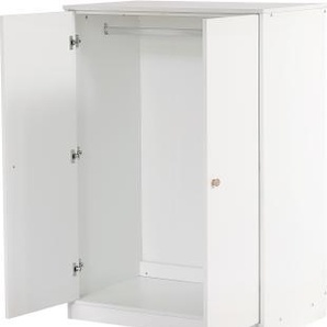 Gotagee Kleiner Kleiderschrank Weiss 80x50x120 cm Stange 2-Tueriger Kinderkleiderschrank MDF Aufbewahrungsschrank Stauraumschrank Vitrinen Schlafzimmerschrank Schrank-32472324WAA