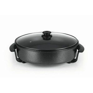 Gourmetmaxx Elektrische GOURMETmaxx, Schwarz, Metall, Kunststoff, Glas, 45x17.5x41 cm, Glasdeckel, Kochen, Pfannen, Bratpfannen