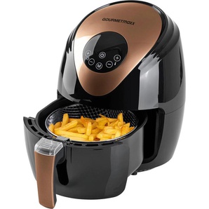 GOURMETMAXX Heissluftfritteuse Digital 2,5l - Schwarz/Kupfer Fritteusen Fassungsvermögen 2 kg schwarz (schwarz, kupfer) Heißluftfritteusen Fritteuse