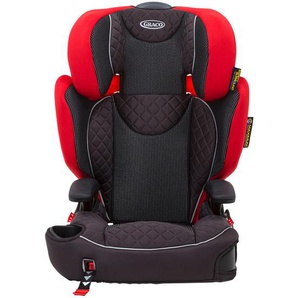 Graco Kinderautositz, Rot, Schwarz, Textil, 52x43x70 cm, abnehmbarer und waschbarer Bezug, optimaler Aufprallschutz, schnell leicht im Auto montierbar, Seitenaufprallschutz, Isofix-Befestigung, Kindersitze, Kindersitze 15 - 36 kg