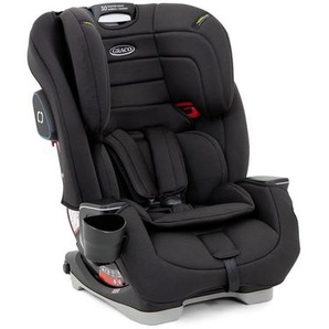 Graco Kinderautositz, Schwarz, Textil, 48x64 cm, abnehmbarer und waschbarer Bezug, Gurtlängenverstellung, integriertes Gurtsystem, optimaler Aufprallschutz, schnell leicht im Auto montierbar, Seitenaufprallschutz, Isofix-Befestigung, 3-Punkt-Gurt,