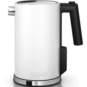 GRAEF Wasserkocher WK 901 mit Temperatureinstellung, weiß-matt weiß (weiß, matt) Edelstahl Wasserkocher