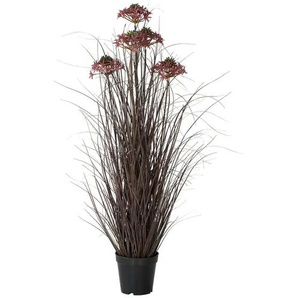 Grasbüschel mit Blüten - rot - Kunststoff - 89 cm - 30.0 | Möbel Kraft