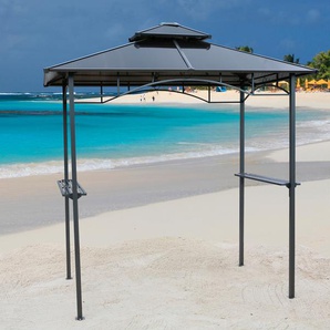 Pavillon GRASEKAMP BBQ Pavillons Gr. B/H/T: 150 cm x 245 cm x 240 cm, grau Pavillons BxT: 150x240 cm