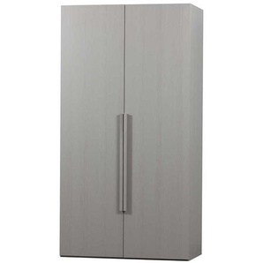 Grauer Schlafzimmerschrank im Skandi Design zwei Schubladen innen