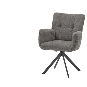 Gray & Jones Armlehnstuhl drehbar Jacky ¦ grau ¦ Maße (cm): B: 63,5 H: 92 T: 68.3