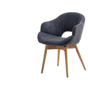 Gray & Jones Armlehnstuhl mit Massivholzgestell Black Coast Two - grau - Materialmix - 58 cm - 83 cm - cm 59,0 | Möbel Kraft