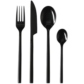 Gray & Jones Besteckset 16-teilig - schwarz - Edelstahl | Möbel Kraft