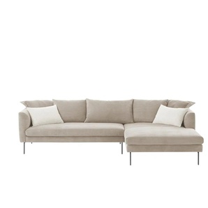 Gray & Jones Ecksofa aus Cord Tierra Fuego ¦ grau ¦ Maße (cm): B: 284 T: 178.0