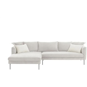 Gray & Jones Ecksofa aus Cord  ¦ silber ¦ Maße (cm): B: 284 H: 85 T: 178.0