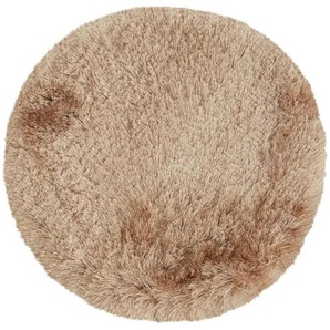 Gray & Jones Hochflorteppich  Tierra Fuego ¦ braun ¦ Baumwolle,Synthetische Fasern ¦ Maße (cm): B: 140  Ø: 140