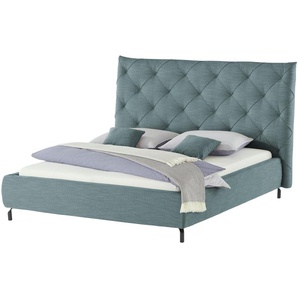 Gray & Jones Polsterbettgestell  Tierra Fuego ¦ türkis/petrol ¦ Maße (cm): B: 176 H: 146