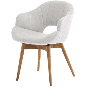 Gray & Jones Armlehnstuhl mit Massivholzgestell Black Coast Two ¦ creme ¦ Maße (cm): B: 58 H: 83 T: 59.0