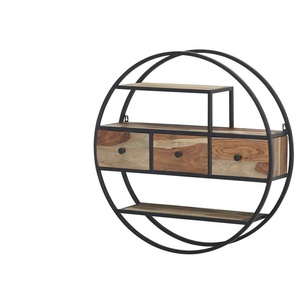 Gray & Jones Wandregal  Tierra Fuego 2.0 ¦ holzfarben ¦ Maße (cm): T: 20.0  Ø: 80