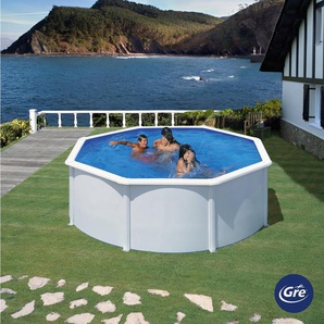 Gre Pool 2023, Weiß, Metall, 350x120x350 cm, Freizeit, Pools und Wasserspaß, Pools