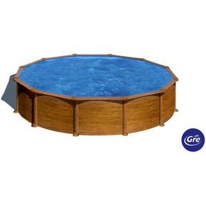 Gre Pool-Set, Braun, Metall, 132 cm, Freizeit, Pools und Wasserspaß, Pools, Aufstellpools