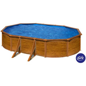 Gre Pool-Set, Braun, Metall, 375x120x610 cm, Freizeit, Pools und Wasserspaß, Pools, Aufstellpools