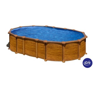 Gre Pool-Set, Braun, Metall, 375x132x610 cm, Freizeit, Pools und Wasserspaß, Pools, Aufstellpools