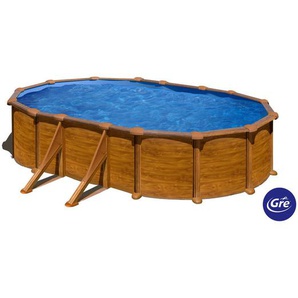Gre Pool-Set, Braun, Metall, 375x132x610 cm, Freizeit, Pools und Wasserspaß, Pools, Aufstellpools