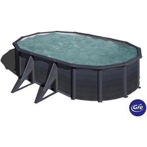 Gre Pool-Set, Grau, Holzwerkstoff, 300x120x500 cm, Freizeit, Pools und Wasserspaß, Pools, Aufstellpools