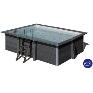Gre Pool-Set 2024, Grau, Holzwerkstoff, 326x96x326 cm, Freizeit, Pools und Wasserspaß, Pools, Aufstellpools