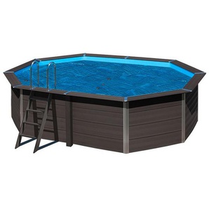 Gre Pool-Set, Grau, Holzwerkstoff, 386x124x804 cm, Freizeit, Pools und Wasserspaß, Pools, Aufstellpools