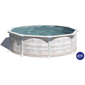 Gre Pool-Set, Weiß, Metall, 460x132 cm, Freizeit, Pools und Wasserspaß, Pools, Aufstellpools