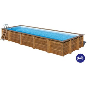 Gre Pool-Set, Anthrazit, Metall, 418x146x1010 cm, Freizeit, Pools und Wasserspaß, Pools, Aufstellpools