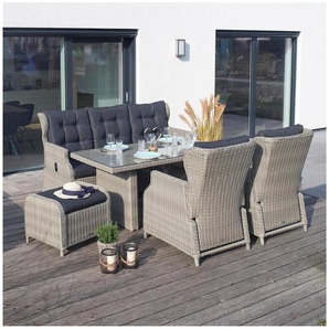 Green Spirit Bilbao Dininglounge, Polyrattan, grau, für 7 Personen GS-107009