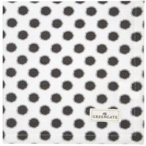 GreenGate Stoff Serviette Savannah 40x40cm Punkte schwarz weiß Napkin Baumwolle