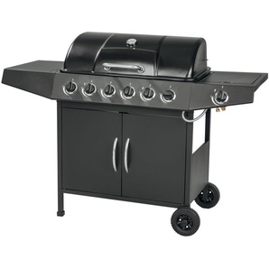 GRILLMEISTER Gas-Grillwagen, 6plus1 Brenner, 17,3 kW